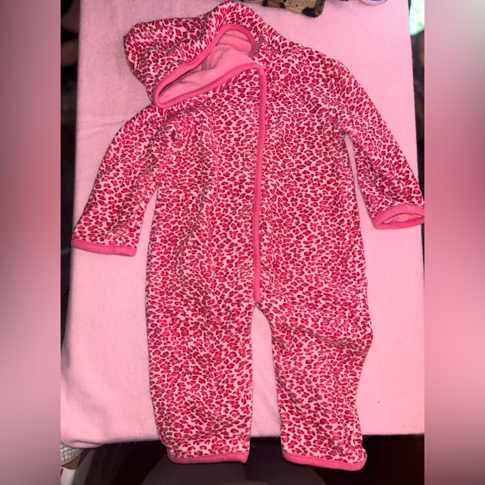 Betsey Johnson hot 90’s OG VINTAGE Pink Leopard Print baby infant One piece